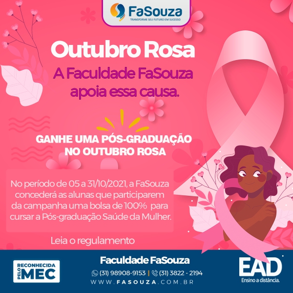 Promoção Pós-Graduação Outubro Rosa